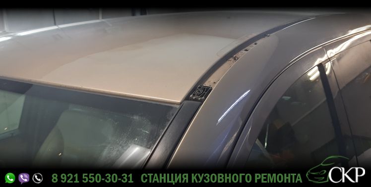 Ремонт крыши, замена капота и крыльев на Мерседес Джи Эль 350 (Mercedes GL 350) в СПб в автосервисе СКР.
